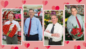 Buyer Ed Easom and Category Manager Duane Karcher work together to make Valentine's Day sweet for our customers. You'll see lots of red roses on Valentine's Day, thanks to the work of Category Manager Albert Gottuso and Buyer Darrell Piliego.