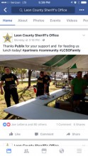 Publix associates and family members hosted a barbecue for 250 sheriff’s office employees. 