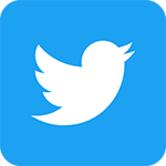 Blue Twitter Social Icon 150x150