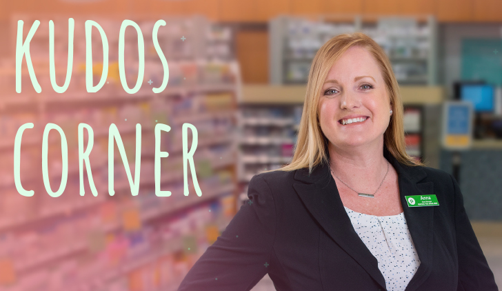 Kudos corner with image of Publix associate, Ana Reynolds